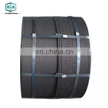 astm a416 12.7mm Low relaxation Post Tension Prestressed concrete pe coated pc strand