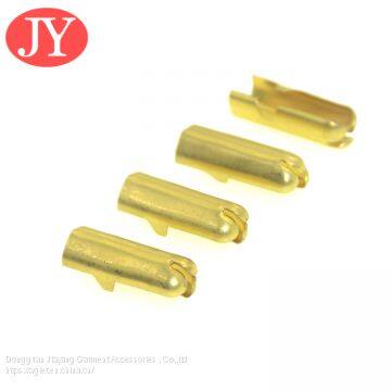 23mm Outer Diameter 4mm Brass Material Bullet Shape Metal Aglets for Sport Pants photo-2