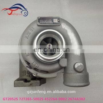 GT2052S Turbo 727265-5002S 2674A382 Turbocharger for Perkins Industrial Caterpillar 3054 T4.40 Engine