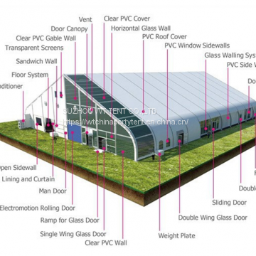 aluminum TFS curved tent used for outdoor exhibition,event,military show,wedding