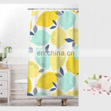 I@home Modern Custom Print Pineapple Waterproof Bathroom Polyester Shower Curtain