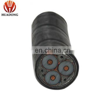 Huadong cable  Medium Voltage 22kv 3 core armored copper ats power cable shielded with copper tape