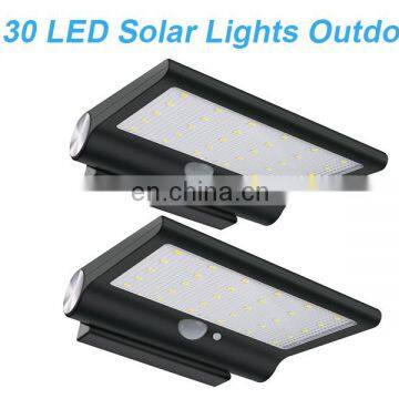 New 30 LED Outdoor Solar Motion Sensor Waterproof Wall Light Wireless Solar Lamp For Garden