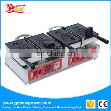 2018 Hot Selling High Quality Digital Commercial Ice Cream Taiyaki Machine Fish Shape Open Mouth Taiyaki Fish Waffle Maker
