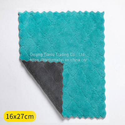 Double Side Water Washing Cloth Without Oil Absorption Cloth 100 Clean Cloth Coral Velvet Kitchen Lazy Cloth photo-5