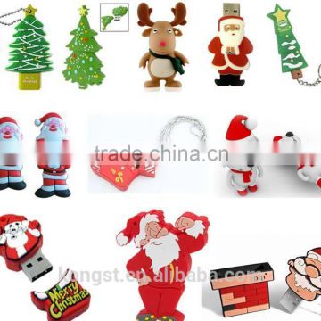 Christmas Gift Santa Claus USB Flash Drive Different Shapes Custom Shape Design