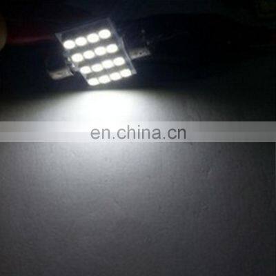 10Pcs Festoon 31mm 36mm 39mm 41mm C5W LED Dome Light Bulbs 16 SMD 3528 Car LED Interior Lights Auto Map Reading Lamps White 12V