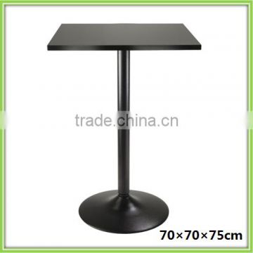 Modern New Design Square Black Wood Metal Small Dining Table Furniture