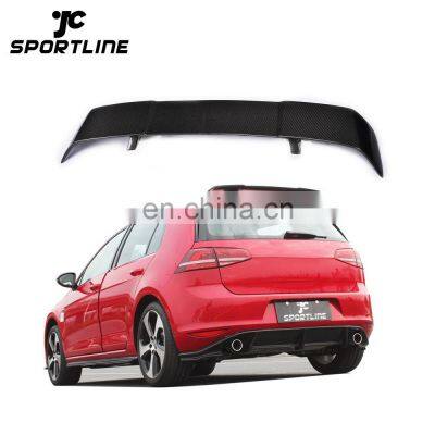 Newly for VW Golf 7 MK7 GTI 2014 UP RZ Style Carbon Fiber Rear Wing Roof Spoiler