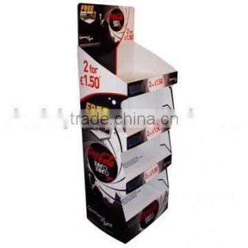 OEM design printed cardboard baby clothes display stand