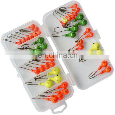 45pcs Jig Head Hooks Fishing Worm Offset Hook photo-3