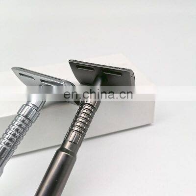 Razor making factory Custom New design High Quality Green Handle Double Edge Safety Razor