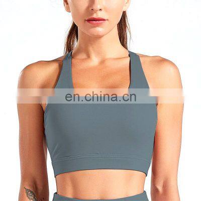 Women Sports Bra Adjustable Padded Top For Fitness Running Gym Athletic Seamless Yoga Sports Bra