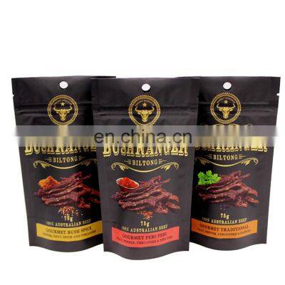 Customized beef jerky packaging bag thickened standing pouch with window