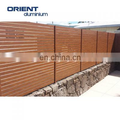 High quality aluminium horizontal slat fence for yard garden