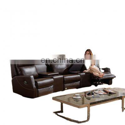 Modern Electric Leather Furniture Sectional home theatre Living Room Massage Reclining chair Sofa Set recliner
