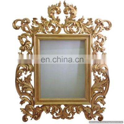 gold plated antique designer wall mirror