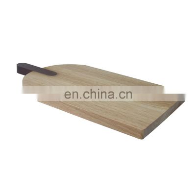 Reversible and Multipurpose Rubber Wood Chopping Board Cut Chop Meat Vegetables Cheese Board Charcuterie Tray - With Hand