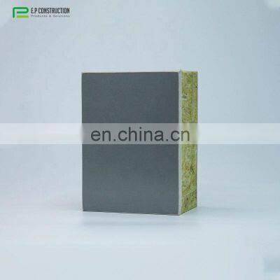 E.P Wholesale 50Mm Customizable Cleanroom Glass Fireproof Heat Roofing Rock Wool Insulation Panel photo-3