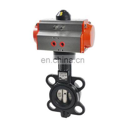 Spring Returned Wafer Pneumatic Butterfly Valve Air Actuated Butterfly Valve EPDM Seat