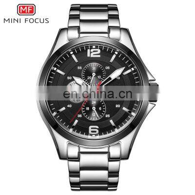 MINI FOCUS MF0199G Man Quartz Watches High Quality Brand Casual Creativity Stainless Steel Strap Clock