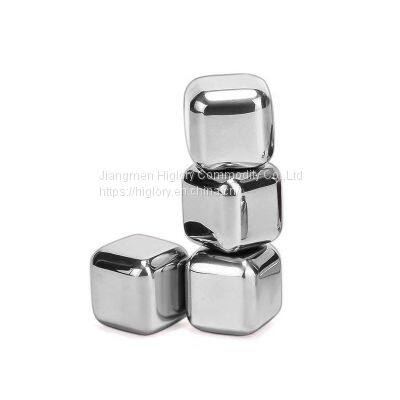 Amazon Hot Selling 304 Stainless Steel Ice Cubes Customized Whiskey Chilling Stones With Tongs Chill photo-4