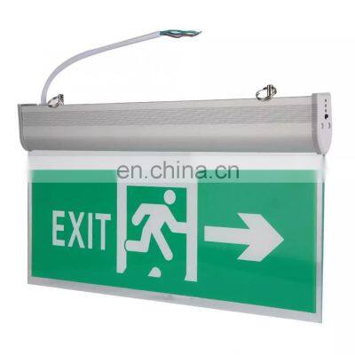 Led Wall Fire Safety Emergency Sign Charging Flag Mounted Exit Light