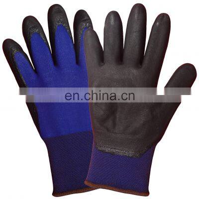 18 Gauge Blue Nylon No DMF Water Based PU Palm Dipped ESD Construction Gloves