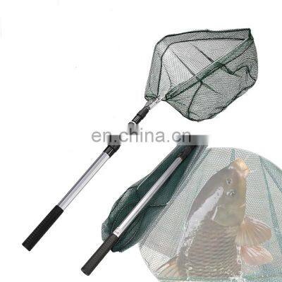 1.5M 1.7M 1.9M 2.1M 2.4M Folded Hand Aluminium Alloy Fishing Landing Net  Extending Pole Handle Fishing Net