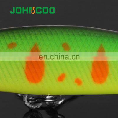 JOHNCOO Jerkbait Minnow 80mm 10g Fishing Lure Wobbler for Sinking and Vibrate Fishing Tackle Swimming Bait Lure