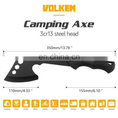 All Black Innovative Multi-functional Axe Outdoor Camping Survival Tool Axe Hammer Rubber Handle Anti-skid photo-3