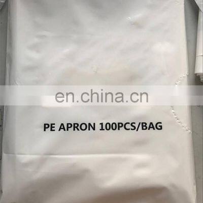 Easy to Wear and Use Waterproof Eco-Friendly Customized White Transparent Disposable PE Apron for Food Industry photo-5