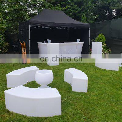 Glowing Party Nightclub Outdoor Furniture Led Sofa Hookah Lounge Glowing Led Chairs and Tables Furniture Sectional Sofas Set photo-3