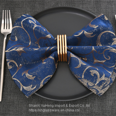 Factory Cheap Wholesale Wedding Gold Spiral Square Napkin Ring photo-5