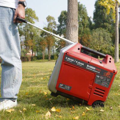 3.6KW Silent Inverter Gasoline Generator Portable With Pull Rod for Camping Home Backup