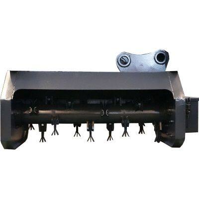 Small excavator lawn mower to remove roadside weeds and slope weeds