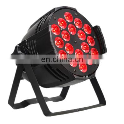 Indoor party disco wedding event dmx 18x10w RGBW 4 in 1 par can wash stage lights