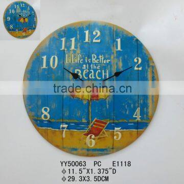 Vintage Round Shape Metal Wall Clock