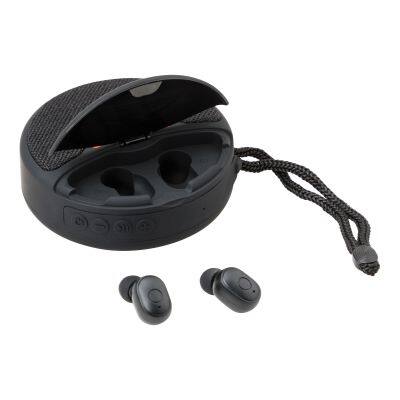 Manufacturer Round Bt Speaker Quality Wireless Earphone 2 In 1 Earbuds Sound Box Combo Portable Outdoor