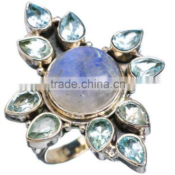 RARE RAINBOW MOON STONE 925 STERLING SILVER RING ,925 STERLING SILVER JEWELRY WHOLE SALE,JEWELRY EXPORTER