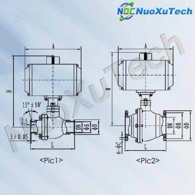 NuoXuTech  GUQ Series Пневматический вакуумно-давление шаровой кран photo-2