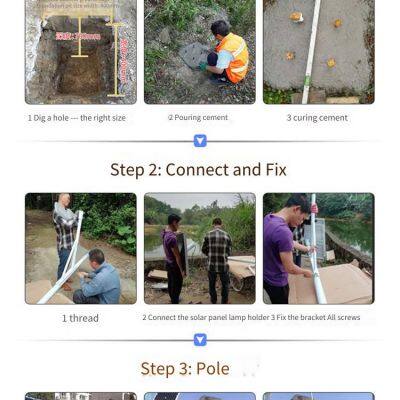 Installation of Yangquan Solar Street Lights, 60-watt Golden Bean Lamp Head Hl-tyn00123 for Yangquan Solar Street Lights