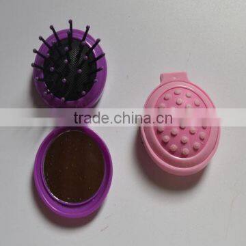 Hot Selling Mini Folding Hair Brush With Mirror Set for Children photo-3