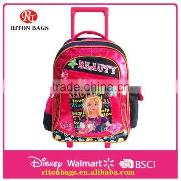 Professional Top Quality Fashionable Child School Cheap Kids Trolley Bags With Cartoon Pictures
