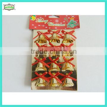 2.5cm gold plastic hanging outdoor christmas bell