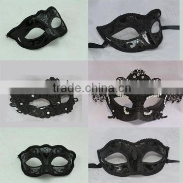 Factory supply black eye mask carnival masquerade party mask cheap black party mask