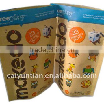 customized brown papper pouch for toy packaging