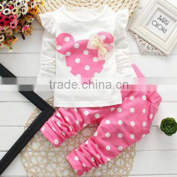 long sleeve children clothing 2016 baby girl clothing sets