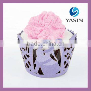 Romantic Wedding Party Cupcake Wrappers