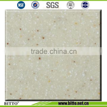 Hot sale beige yellow polyester solid surface